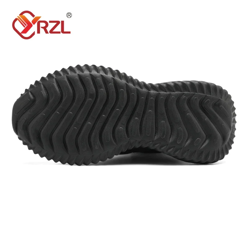 YRZL Mens Winter Black Boots 2024 Warm Plush Mens Boots Non-slip Lightweight Cotton Boots Comfortable Winter Shoes Men