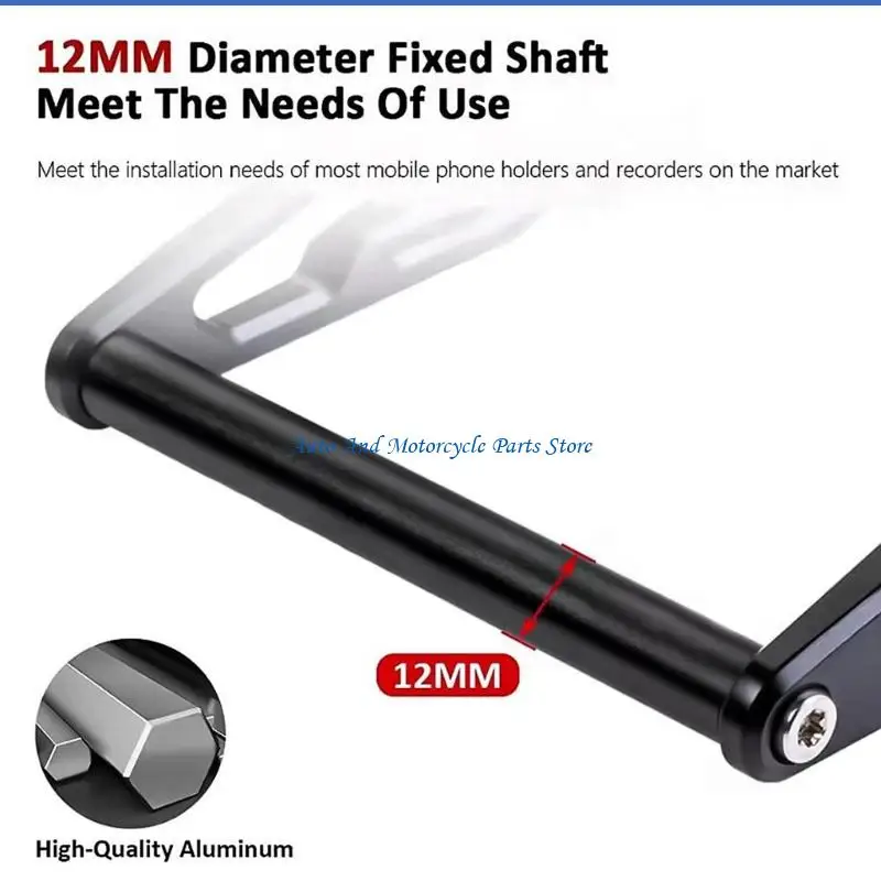 

P9FD Strong strength Motorcycle Phone Mount Handlebar Bracket Vibration Proof Design 360 Rotation Anti Slip Pad for R1300GS