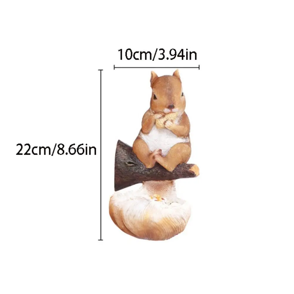 Creative Resin Squirrel Tree Hanging Simulation Rainproof Animal Figurines Crafts Cute Bird Feeder Hummingbird