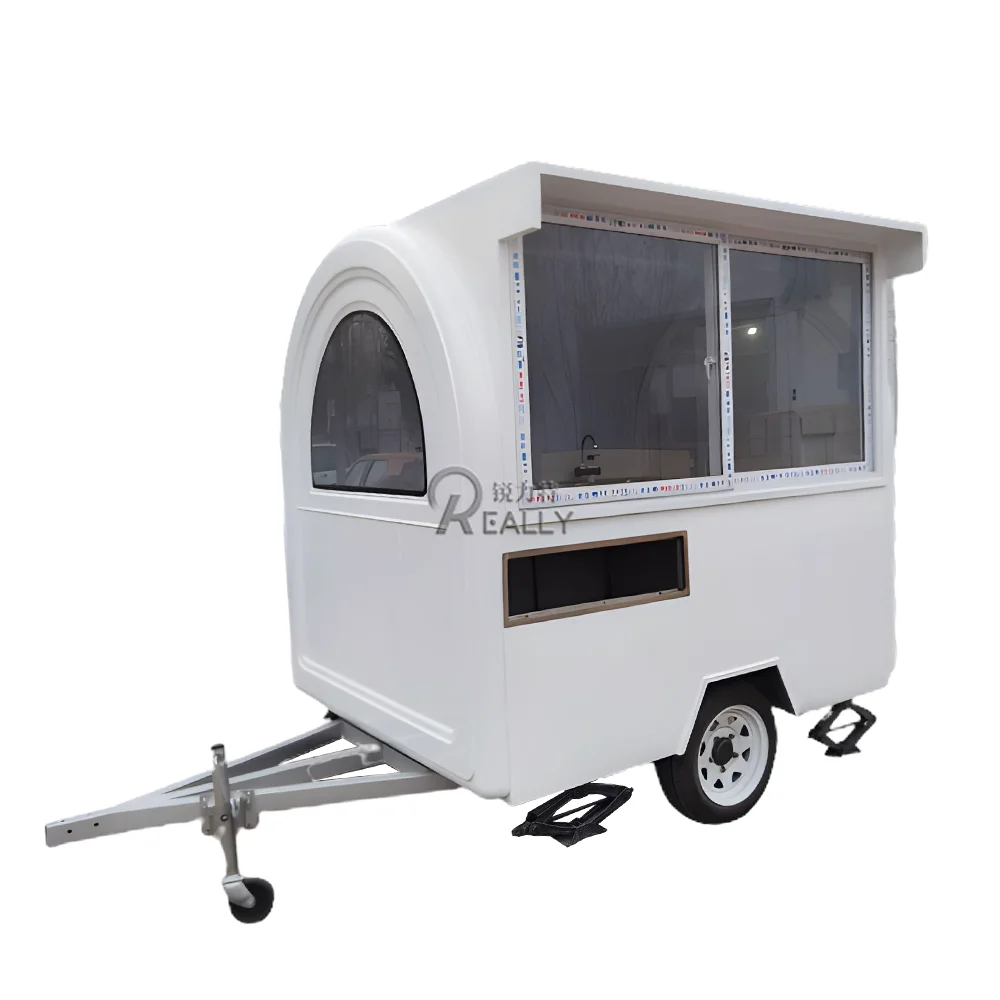 Street Small Food Trailer Mobile Hot Dog Burger Snack Truck Outdoor Fully Equipped Food Trailer