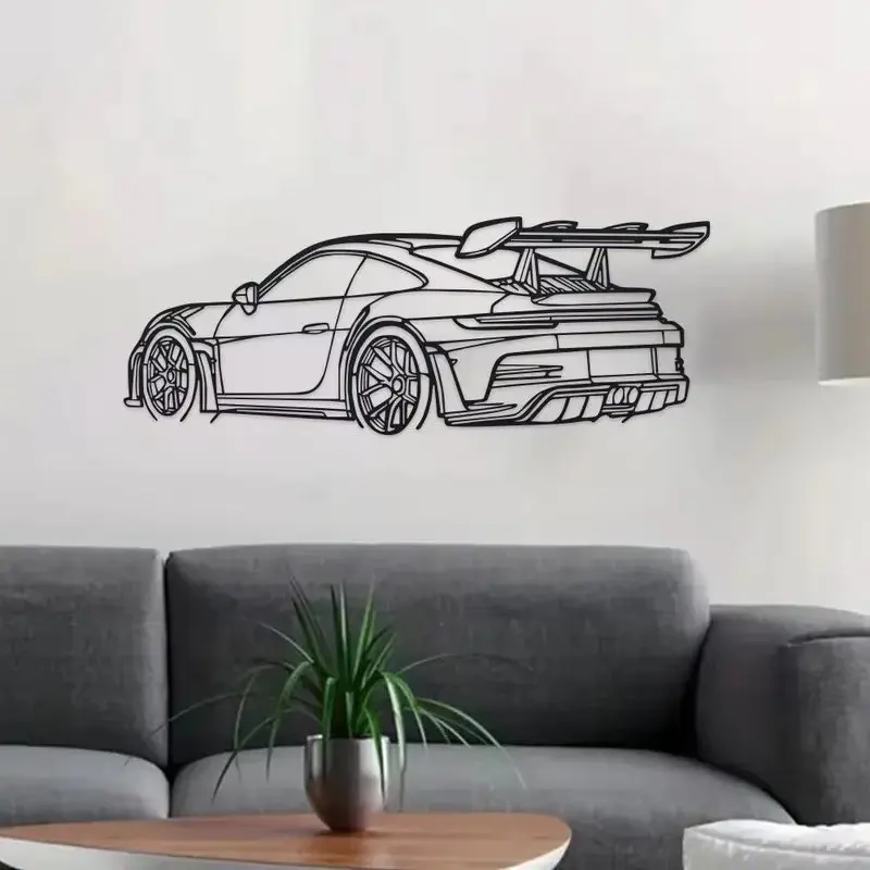 Supercar Silhouette Vinyl Wall Sticker Modern Artist Home Decor Dynamic Racing Car Wall Decal Garage Room Decoration Mural Gift