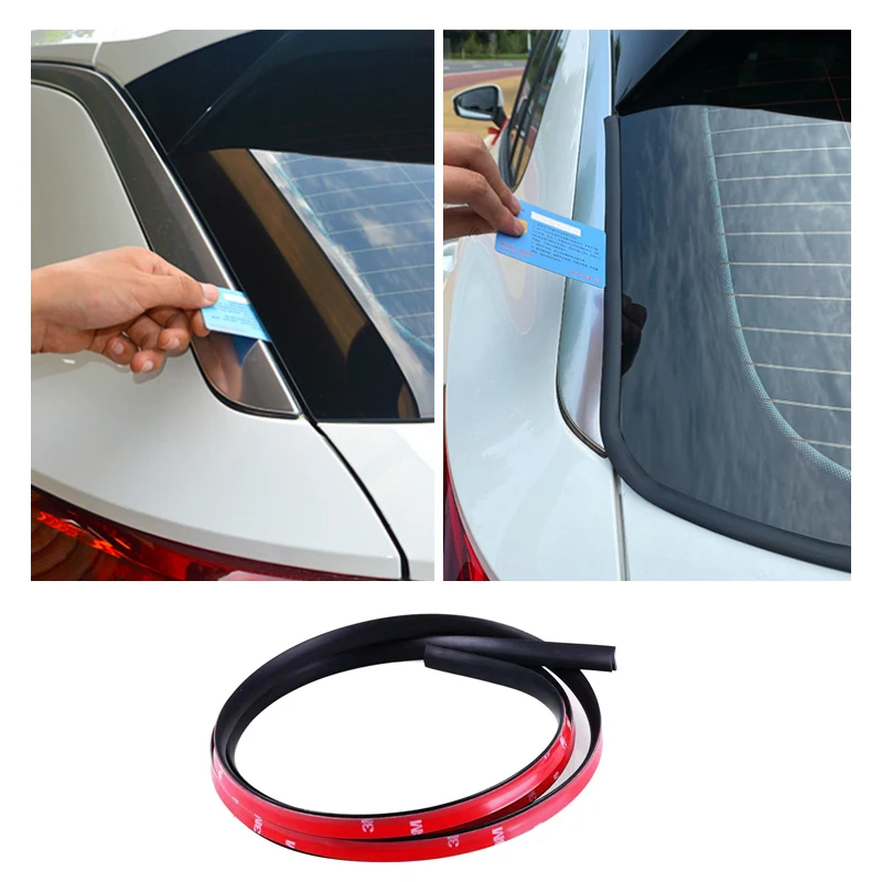 V Shape Car Rubber Seal Hollow Glass Window Edge Weather Strip Sticker Auto Weatherstrip Windshield Rubber Seal