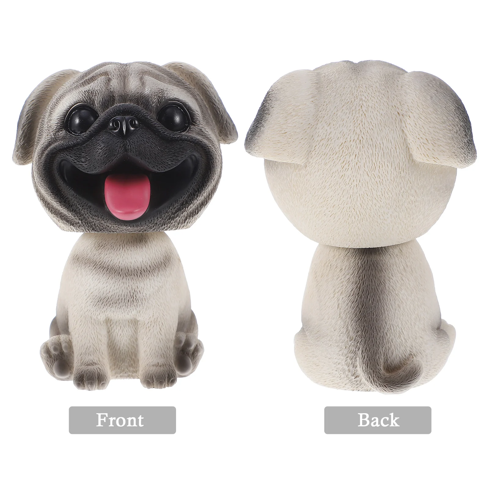 Car Shaking Head Toy Cake Ornament Pug Figurines Mini Kids Cars Toy Dog Ornament Dashboard Mini Animal -Head Toys