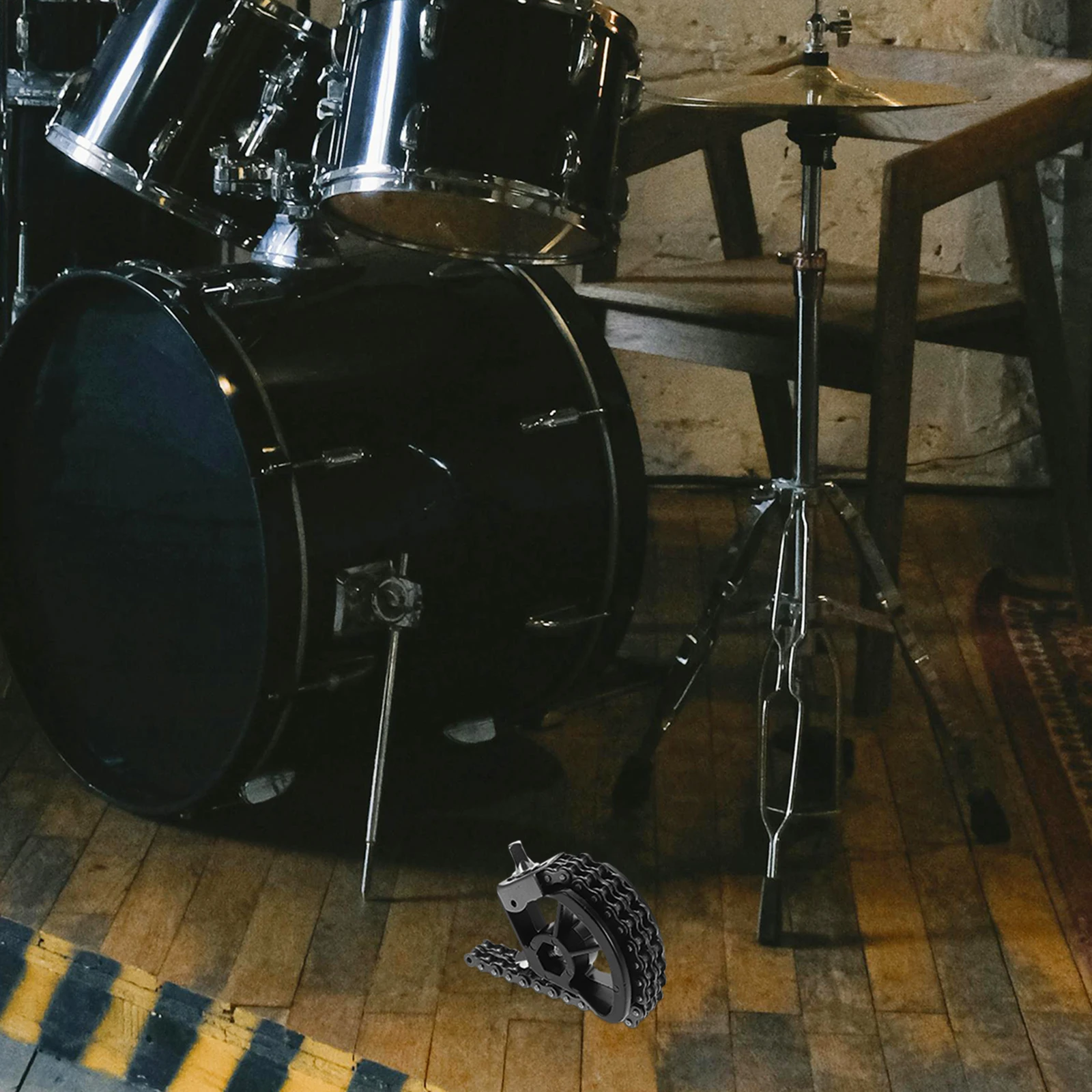 

Single Pedal For Bass Double Chain Design Adjustable Sensitivity Easy Installation Compatible With Electric Kit Acoustic Drum