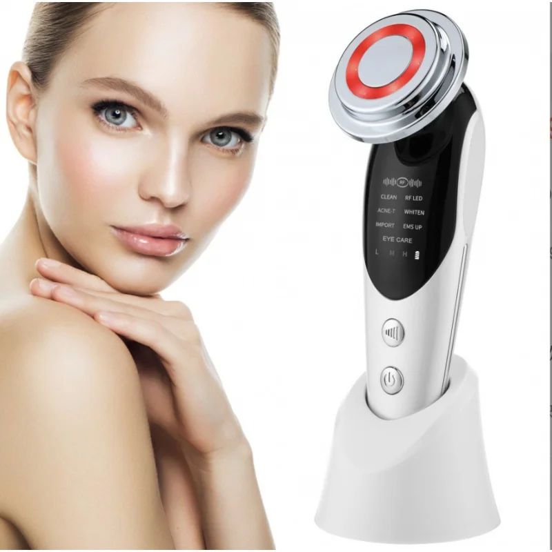 Portable Home Face Electric 7 in 1 Facial Skin Lifting LED Machine Anti-age Massager Beauty Device