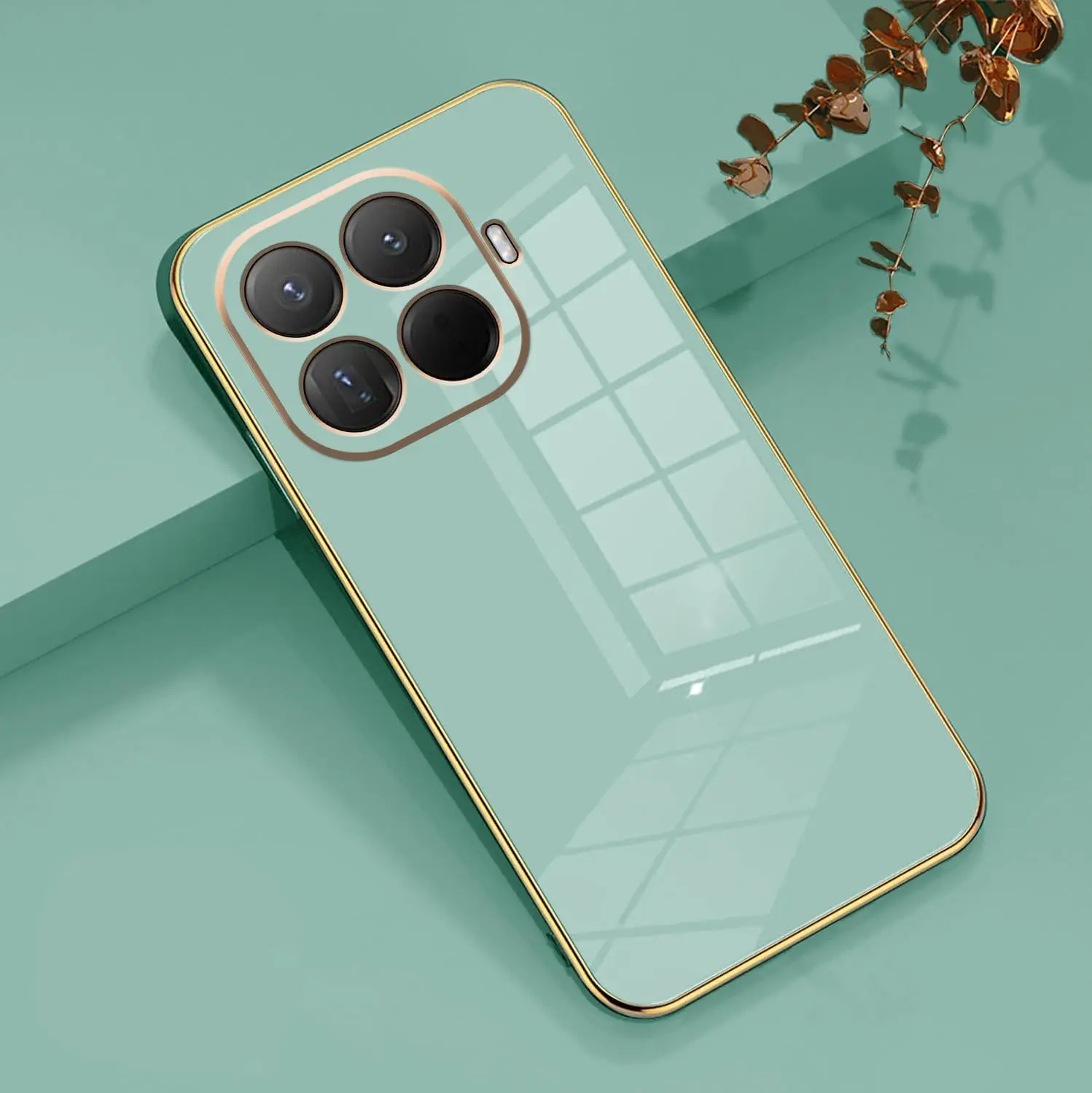 Para xiaomi 15t pro caso de luxo galvanizado silicone pele-amigável tpu capa para xiaomi 15t pro 5g à prova de choque pára-choques fudan