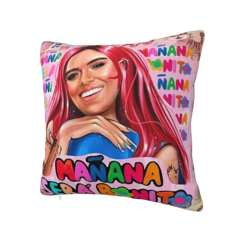 Modern Manana Sera Bonito Karol G Colombian Singer Cushion Cover Soft Colombian Singer Throw Pillow Case Decoration