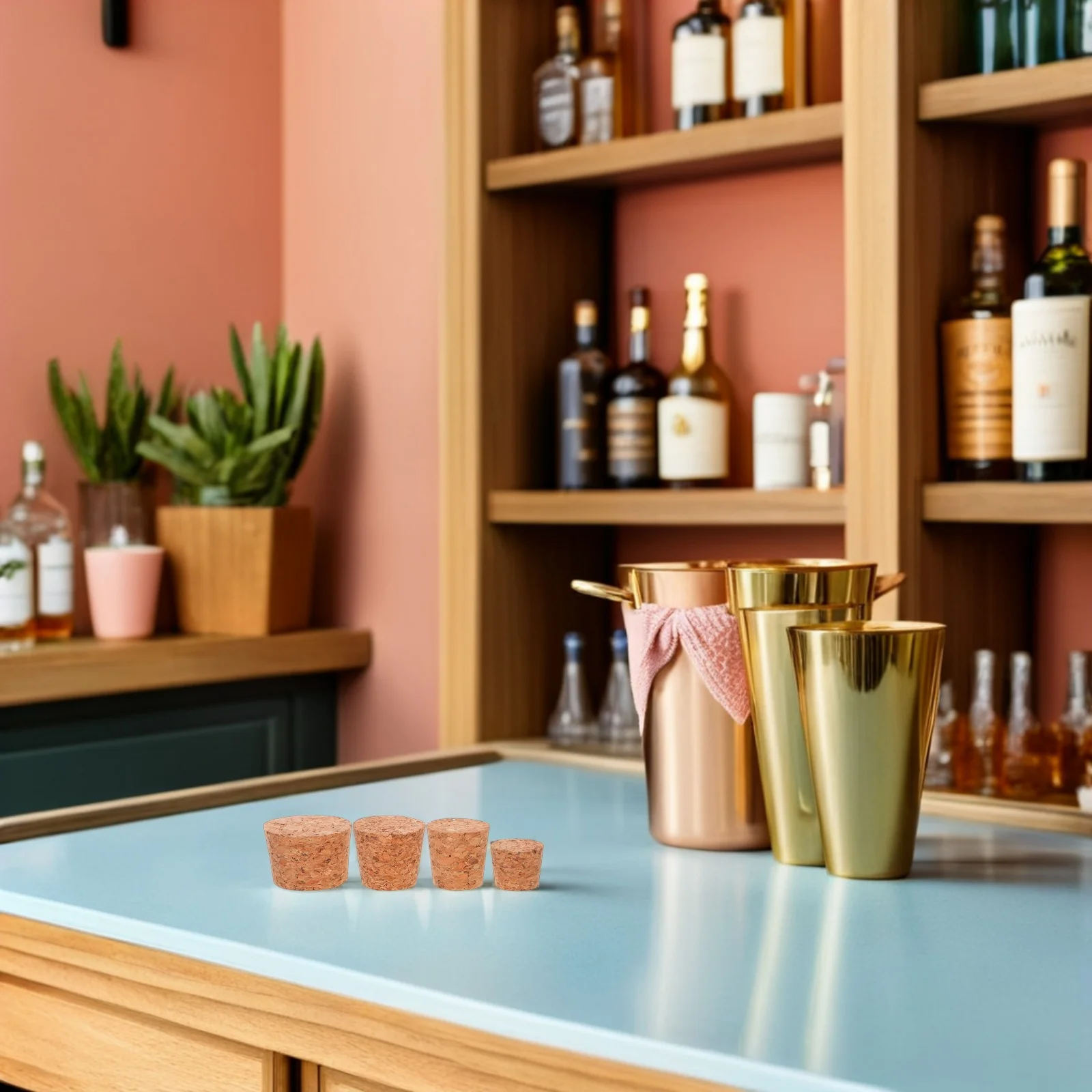 

80Pcs Cork Stopper Set Tapered Natural Cork Plugs for Spice Jars Apothecary Bottles DIY Crafts Reusable Sealing Solution