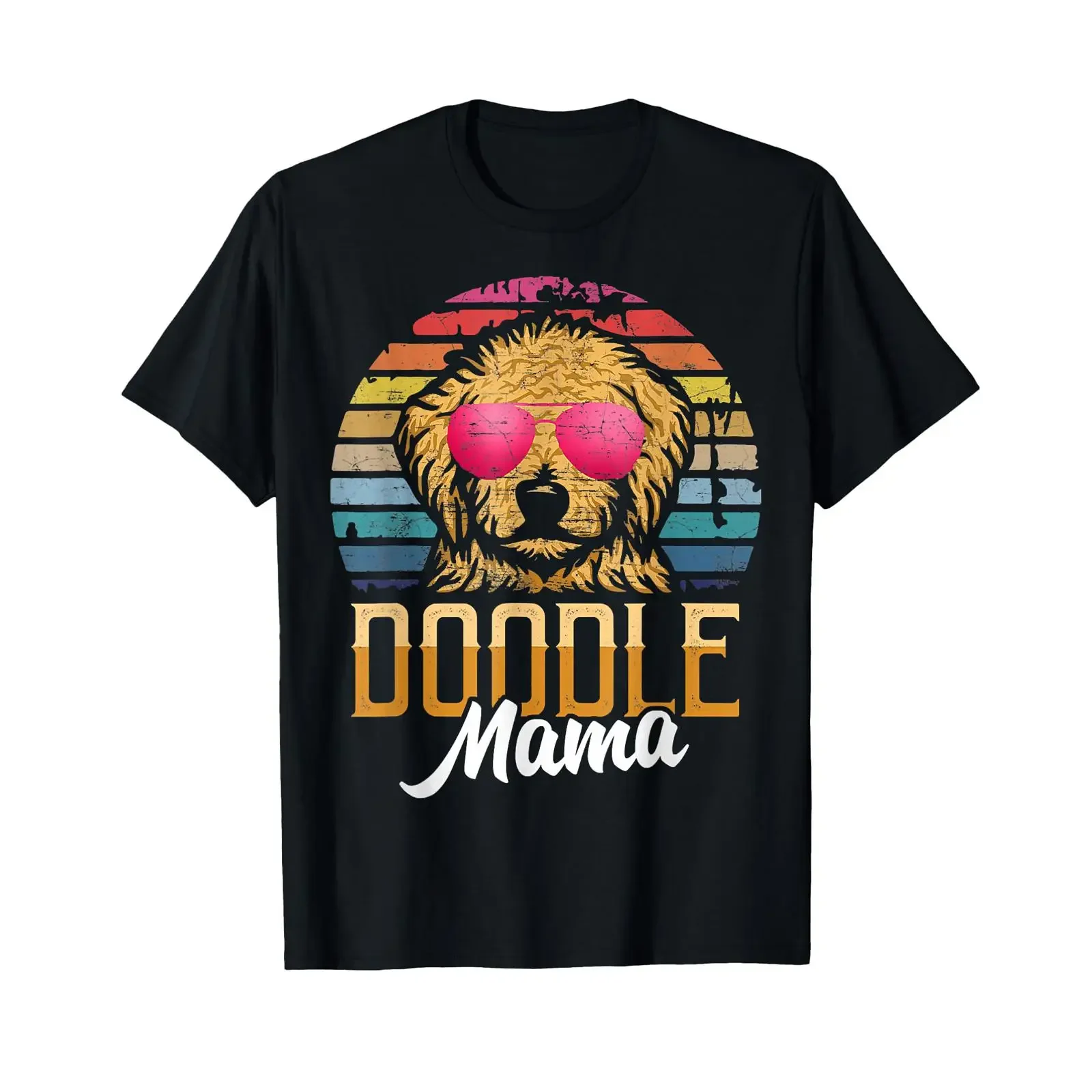 T-shirt Doodle Mama Goldendoodle Mom, style vintage délavé, streetwear homme, graphique extensible, décontracté, unisexe, vêtements de créateur