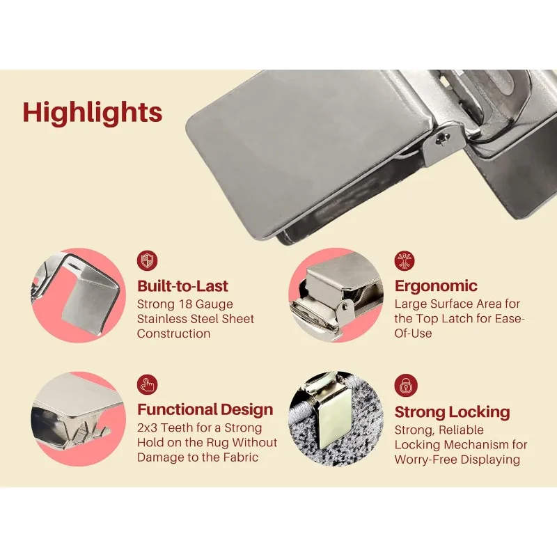 HoldersRug HangersRug Clamps  Rug Clips 100 PcsRug GrippersRug