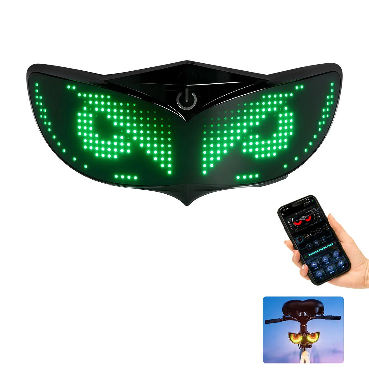 AliExpress NONE Motorcycle LED Helmet Decorative Light RGB Devil's Eye Dynamic Expression Display Light Without Helmet for Scooter Bicycle Motor