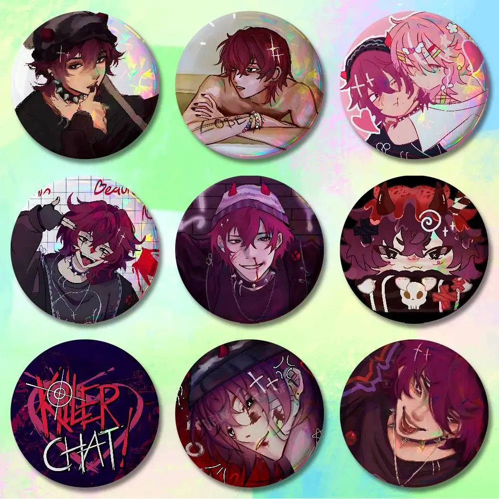 

Game K-Killer C-Chat Ronin Pins 58mm Cute Cartoon Badge Handmade Brooches for Backpack Accessories