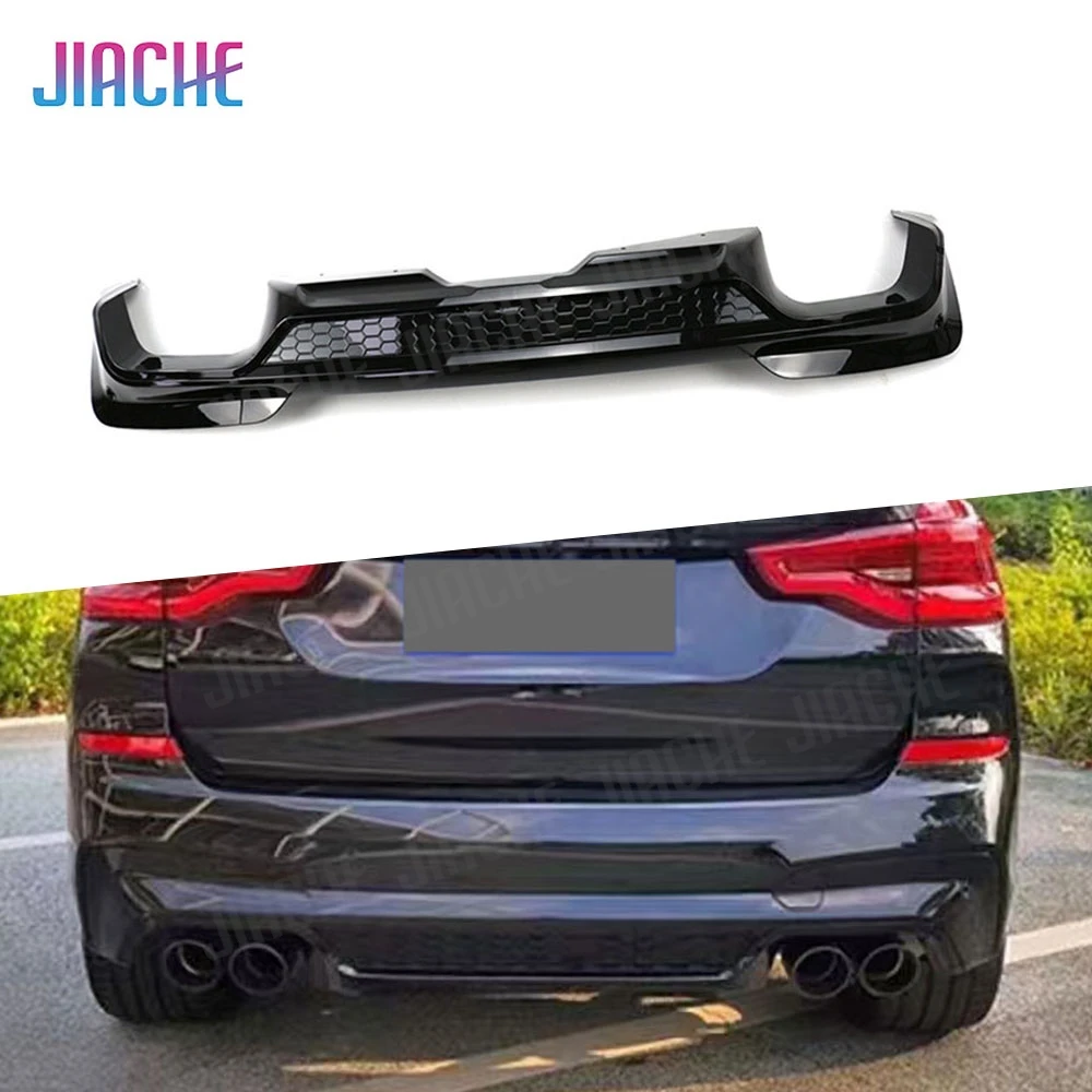 

Carbon Look ABS OO-OO Rear Bumper Lip For BMW X3 G01 M Sport 2018 - 2021 Gloss Black Rear Diffuser Bumper Lip