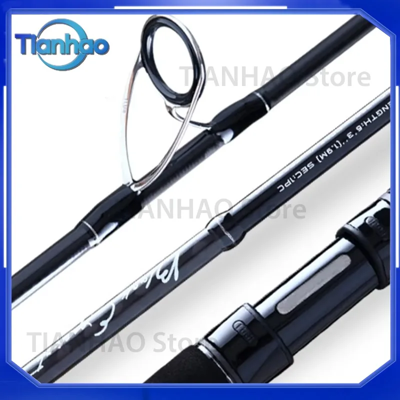 One Section Super Hard Carbon Spinning Casting Fishing Rod for Offshore Deep Sea Slow Jigging Boats 183cm 190cm