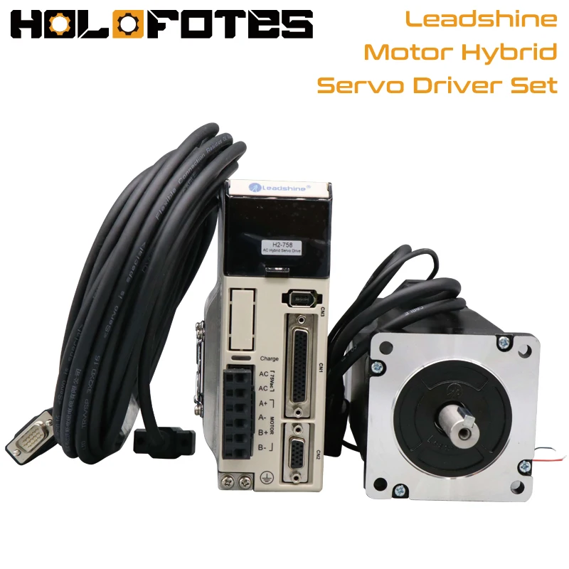 Leadshine 86HSM85-BZ-E1 Servo Motor Kit+H2-758 Hybrid Servo Driver+10m Cables CNC Engraving Milling Machine Motors Encoder