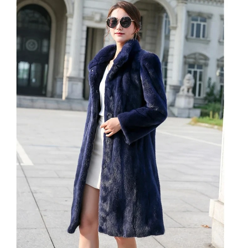 

Women‘s Faux Mink Coat with Stand Collar, New Windbreaker Style Winter Jacket, Warm Large Size Outerwear, 2025 New Arriva