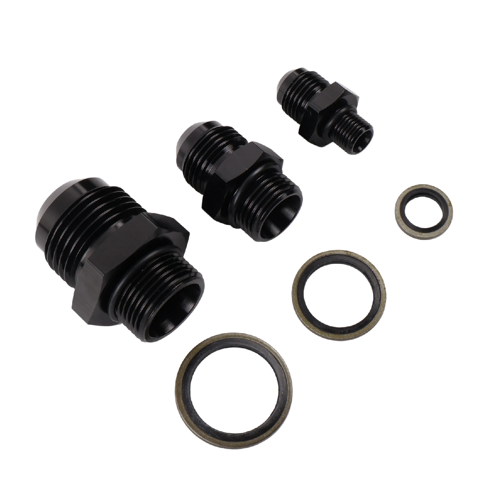 PIKBUK Aluminium AN6 AN8 AN10 AN12 auf M10/12/14/16/18/20/22x1.5 Adapter Flare-Fitting Auto-Schlauchanschluss Stecker Ölkühler-Anschluss – Detail 5