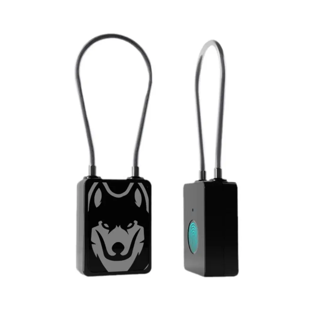 Waterproof Fingerprint Padlock Flexible Steel Rope Anti-Cut Keyless Cable Lock Durable Design Soft Steel Rope