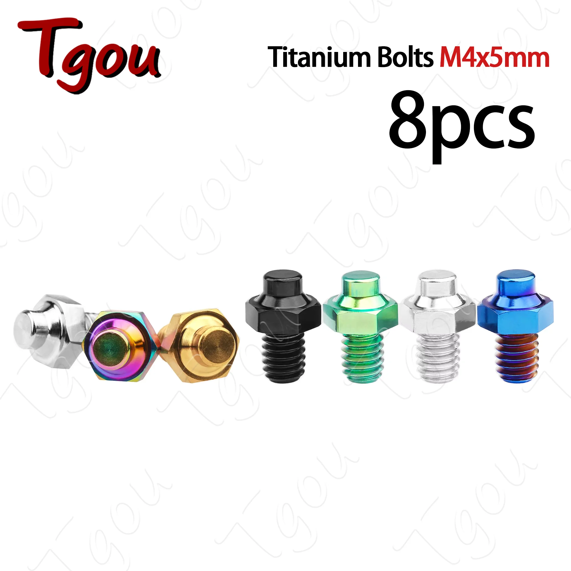 

Tgou Titanium Bolt M4x5mm Hexagonal for Pedal Pin anti-skid nail Bicycle Pedal Parts Screws 8pcs