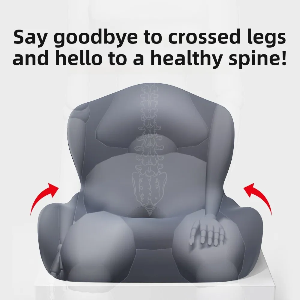 كرسي كسول من إسفنج الذاكرة للاستخدام في المكتب والنوم مع وسادة دعم خلفية مدمجة ومقعد مريح للطلاب والكبار