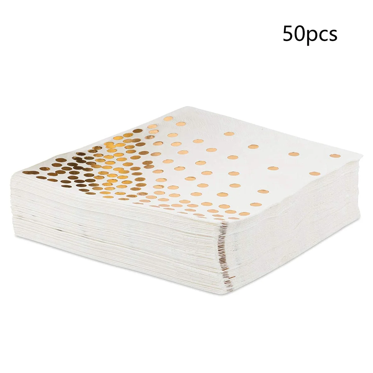 Cocktailservietten mit goldenen Punkten (150er-Pack), 3-lagige Papierservietten mit gepunkteten Goldfolien, perfekt für die Geburtstagsfeier