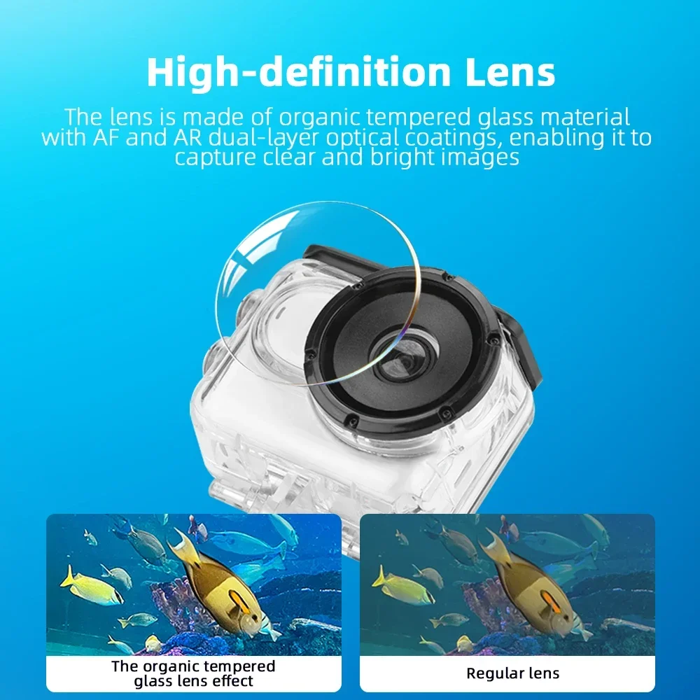 กรณีกันน้ําสําหรับ Insta360 GO 3/3S ว่ายน้ําใต้น้ําดําน้ําป้องกัน COVER SHELL กล้องกีฬา Surf การถ่ายภาพ