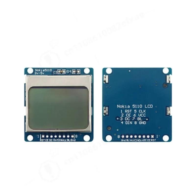 Blue 5110 LCD Display Screen Module for Single Chip Microcomputer Development Board, Compatible with 3310 LCD