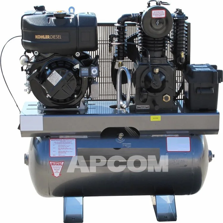 APCOM 4 in 1 Chinese Factory Best Quality 8bar Gasoline Petrol aircompressor with 30 Gallon Tank