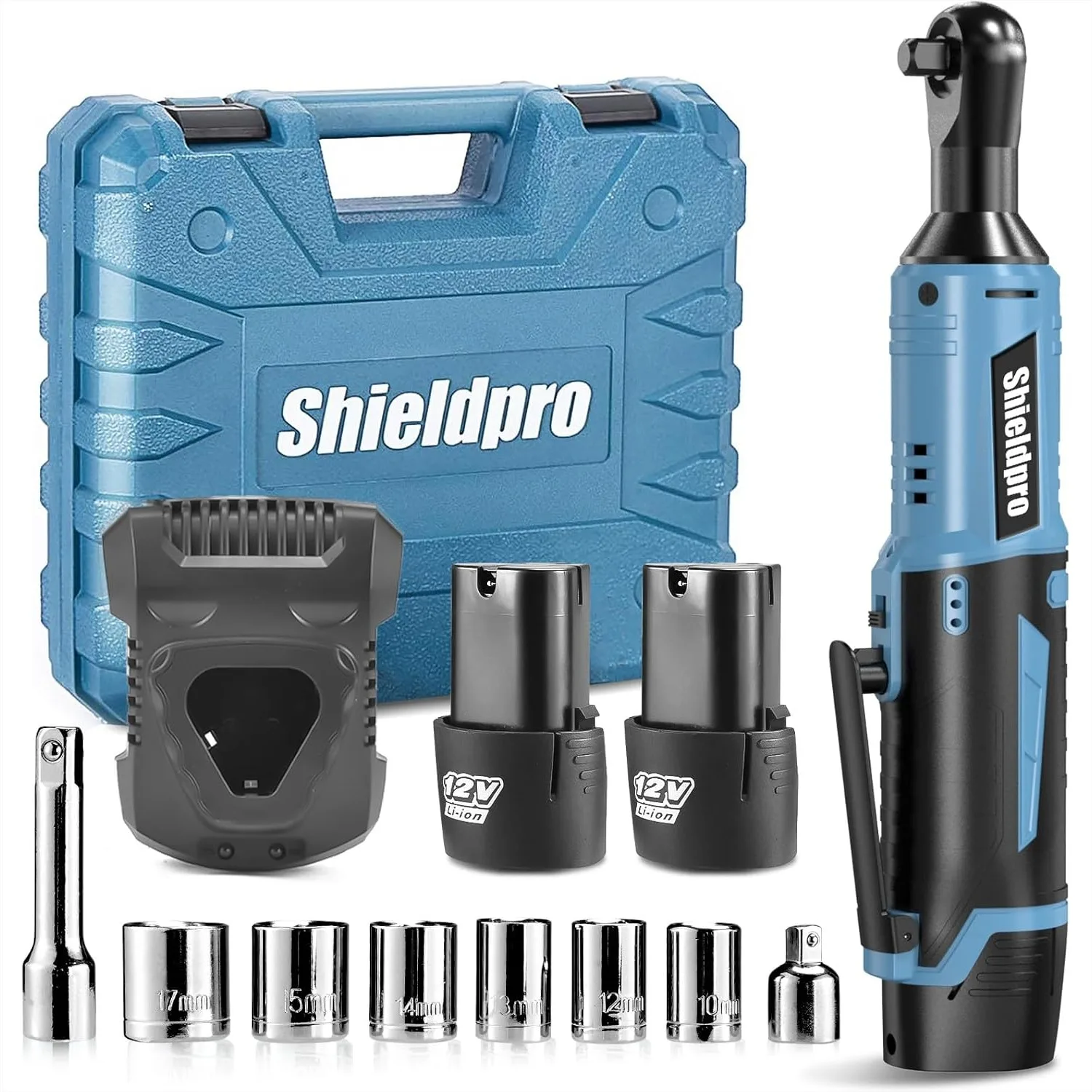

Cordless Electric Ratchet Wrench Kit, 40Ft-lb 3/8" Power Ratchet with 2 Batteries & Fast Charger