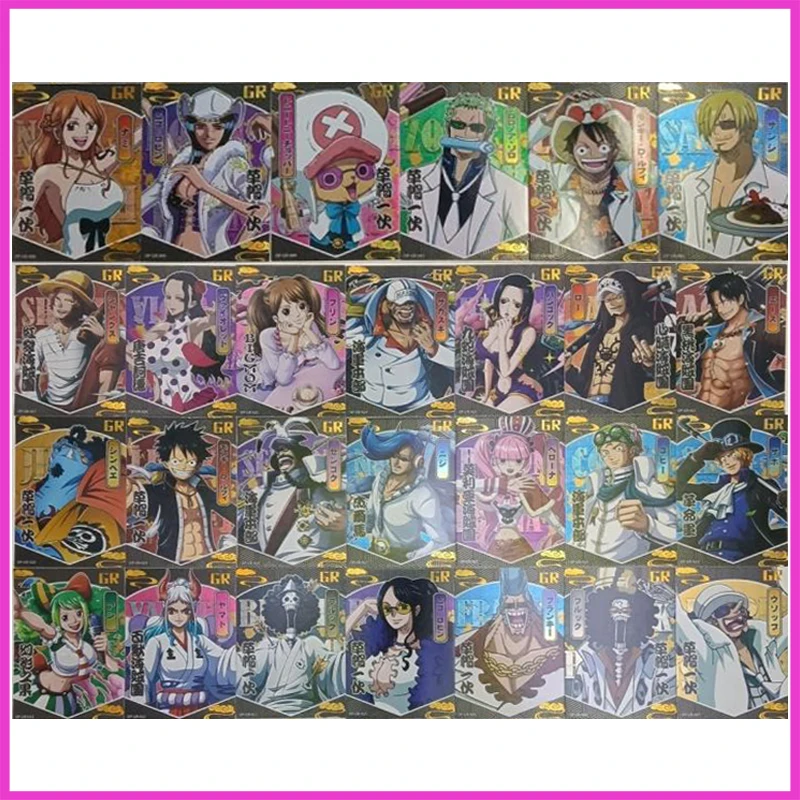 

Anime ONE PIECE Rare GR Reflections Flash Cards Sanji Zoro Nami Yamato Luffy Toys for boys Collectible Cards Birthday Gifts