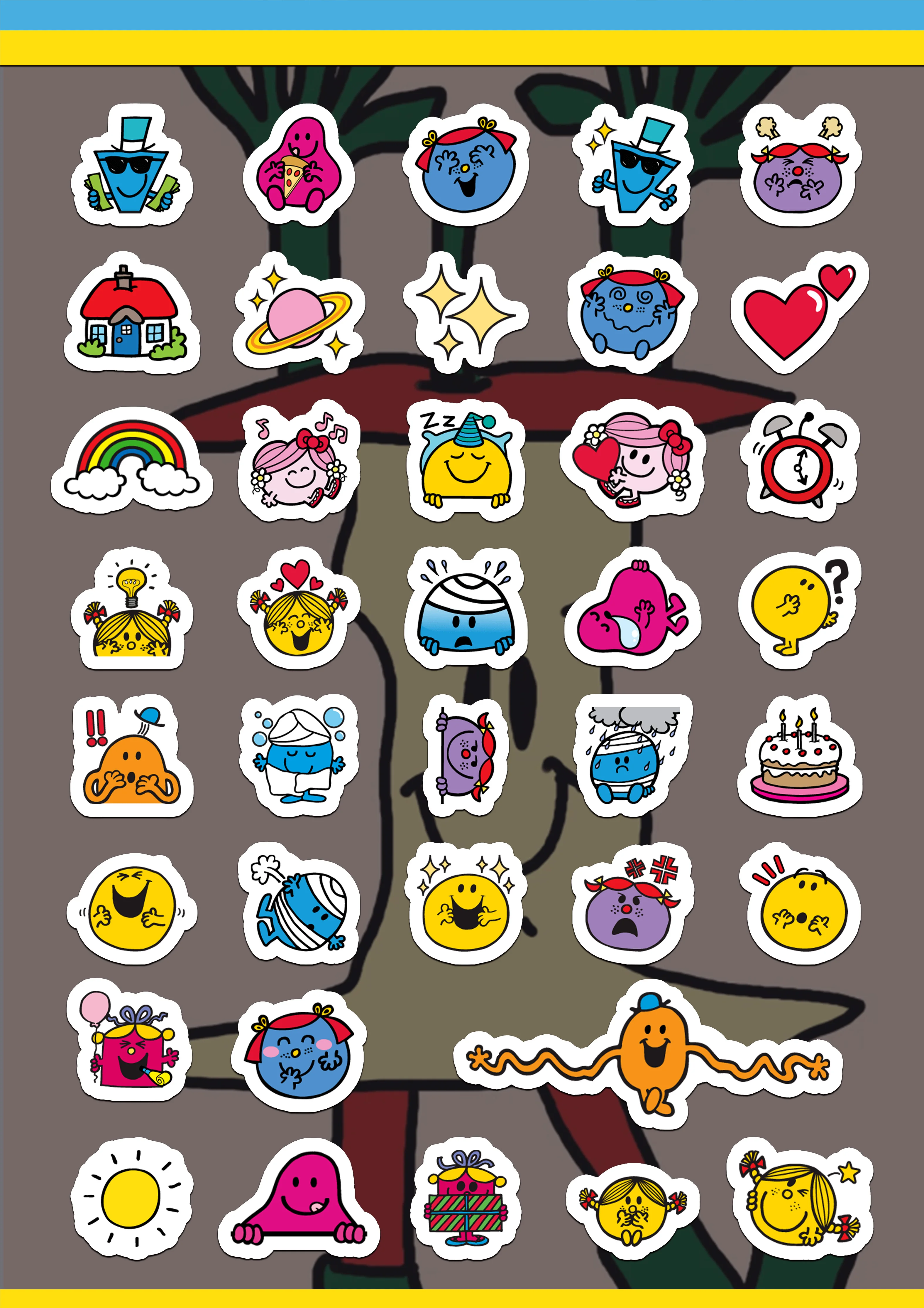 Funny Cute Character Stickers DIY Decals Planner Laptop Bicycle Guitar Skateboard Car Gift Waterproof Stickers