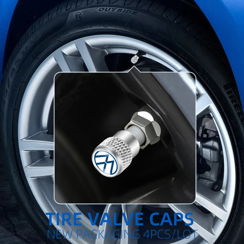 Tapas de Válvula de Neumático de Aluminio Herméticas para Automóviles VW VOLKSWAGEN, para VW GTI GOLF 2026, para Volkswagen VW Golf Jet