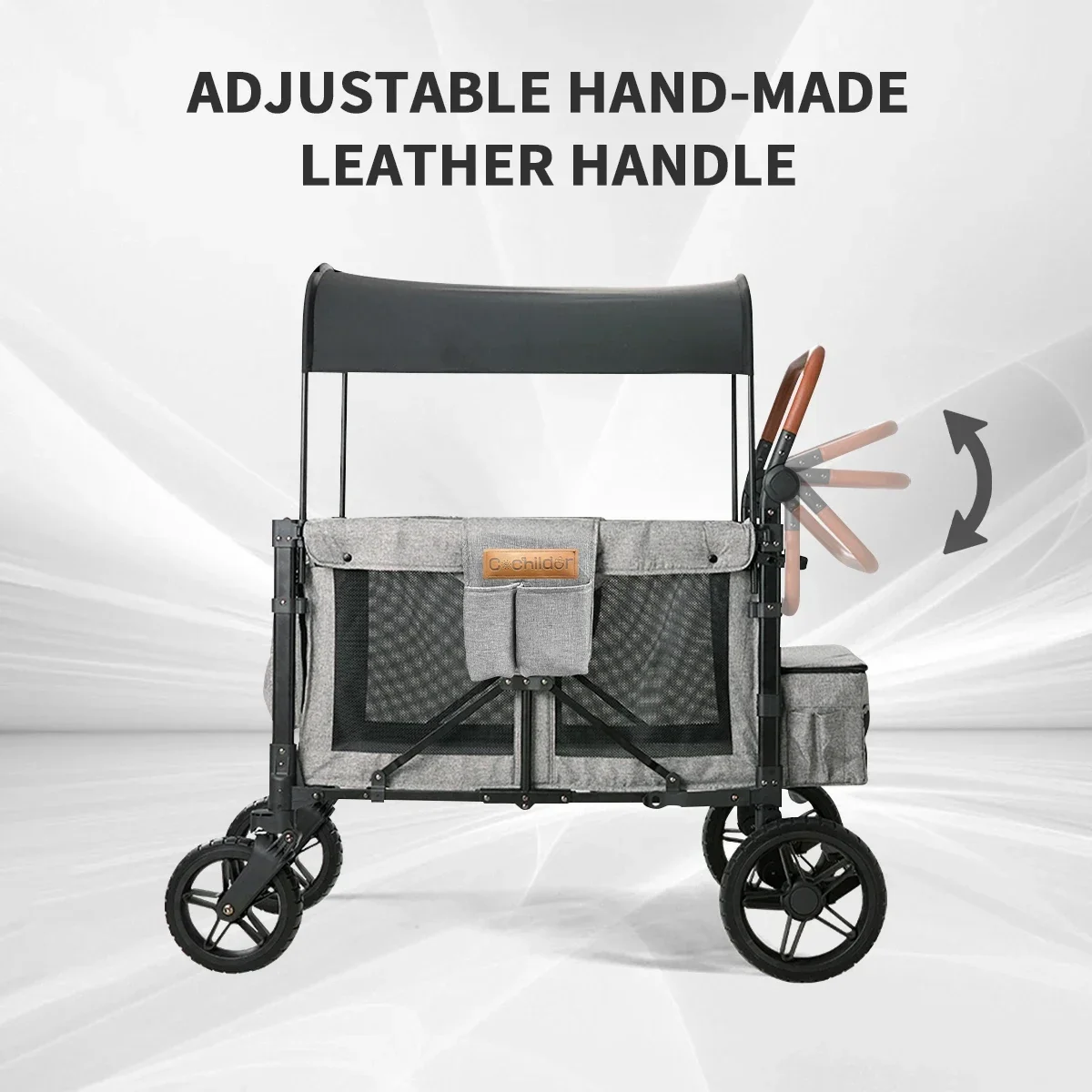 Baby-Camper-Van, ein Kinderwagen, geeignet für vier Kinder, faltbar, mit abnehmbarem Sonnenschirm, perfekt für Herbstausflüge