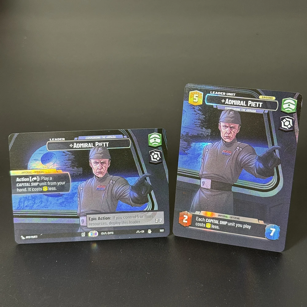 SWUDB Jump to Lightspeed (JTL) Tarjetas proxy de lámina de juego lateral Darth Vader Boba Fett Almirante Piett Grand Admiral Thrawn Poe Dameron