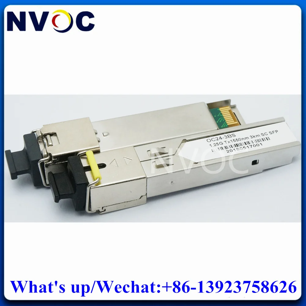 10Pairs 1.25G Single Fiber LC/SC Connector 1G 1000BASE BiDi 1310nm/1550nm 3KM Gigabit Simplex WDM SFP Optical Module