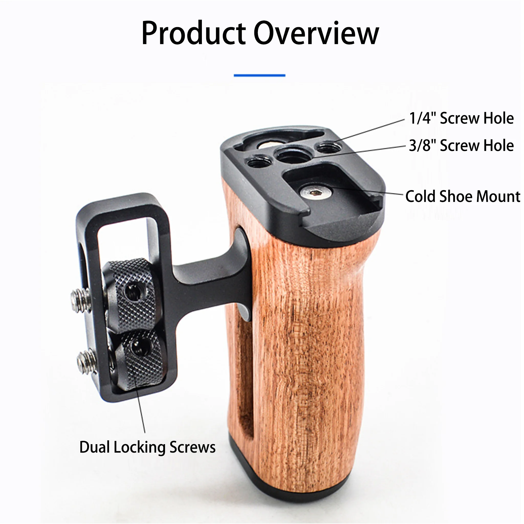 Universal Left/Right Wooden Ha - Camera Cold Shoe review and price