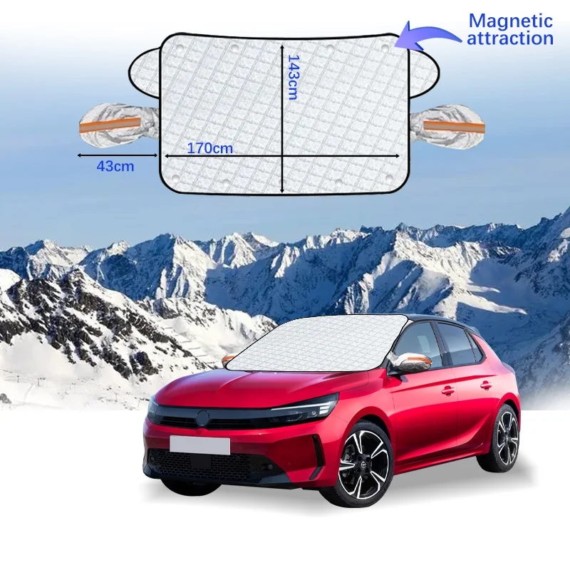 

Car Windshield Cover Magnet Winter Window Snow Shield Anti Frost Auto Front Window Snow Cover For Opel Corsa