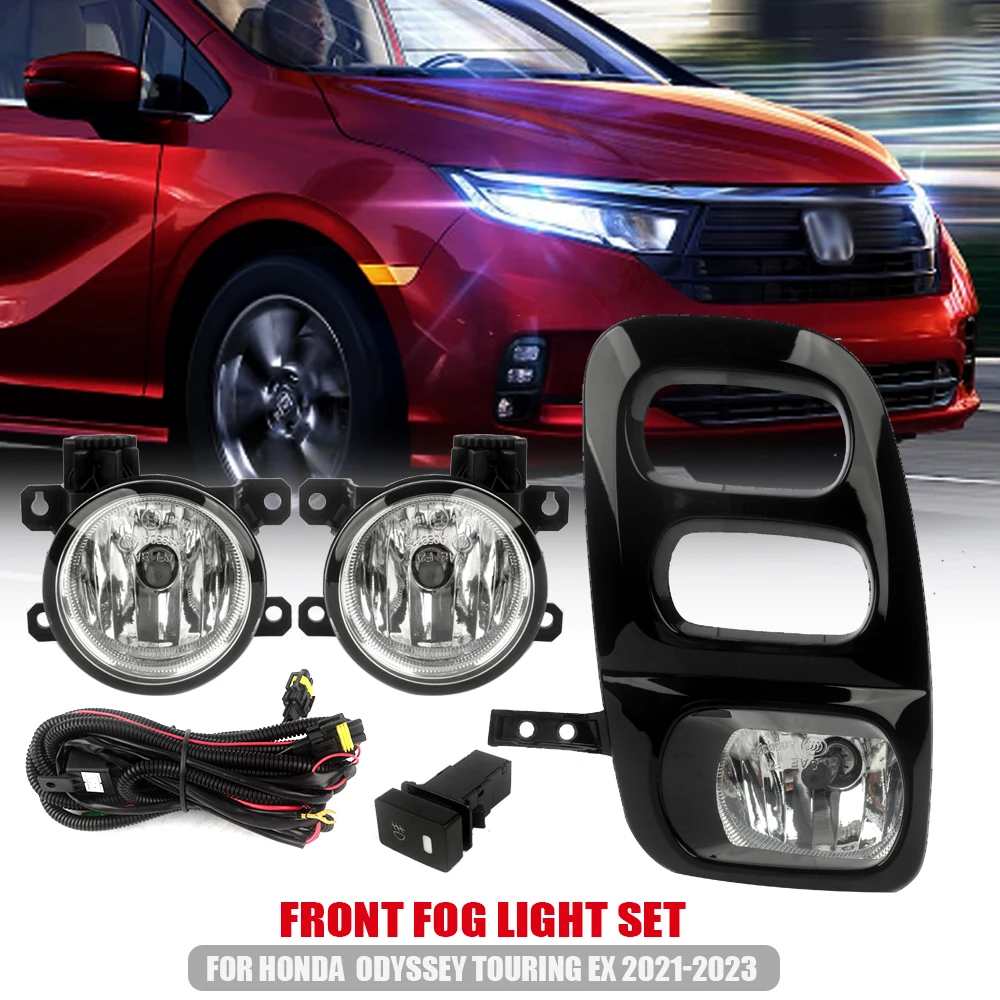 

Front Bumper Fog Lamp Upgrade KitFOR HONDA Odyssey Touring ex 2021 2022 2023 Version Additional Foglight Set Switch + Wiring