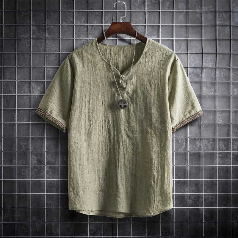 M-5XL artı boyutu yaz erkek gömlek düz renk kore moda erkekler kısa kollu Hawaii kısa kollu gömlek hafif giyim