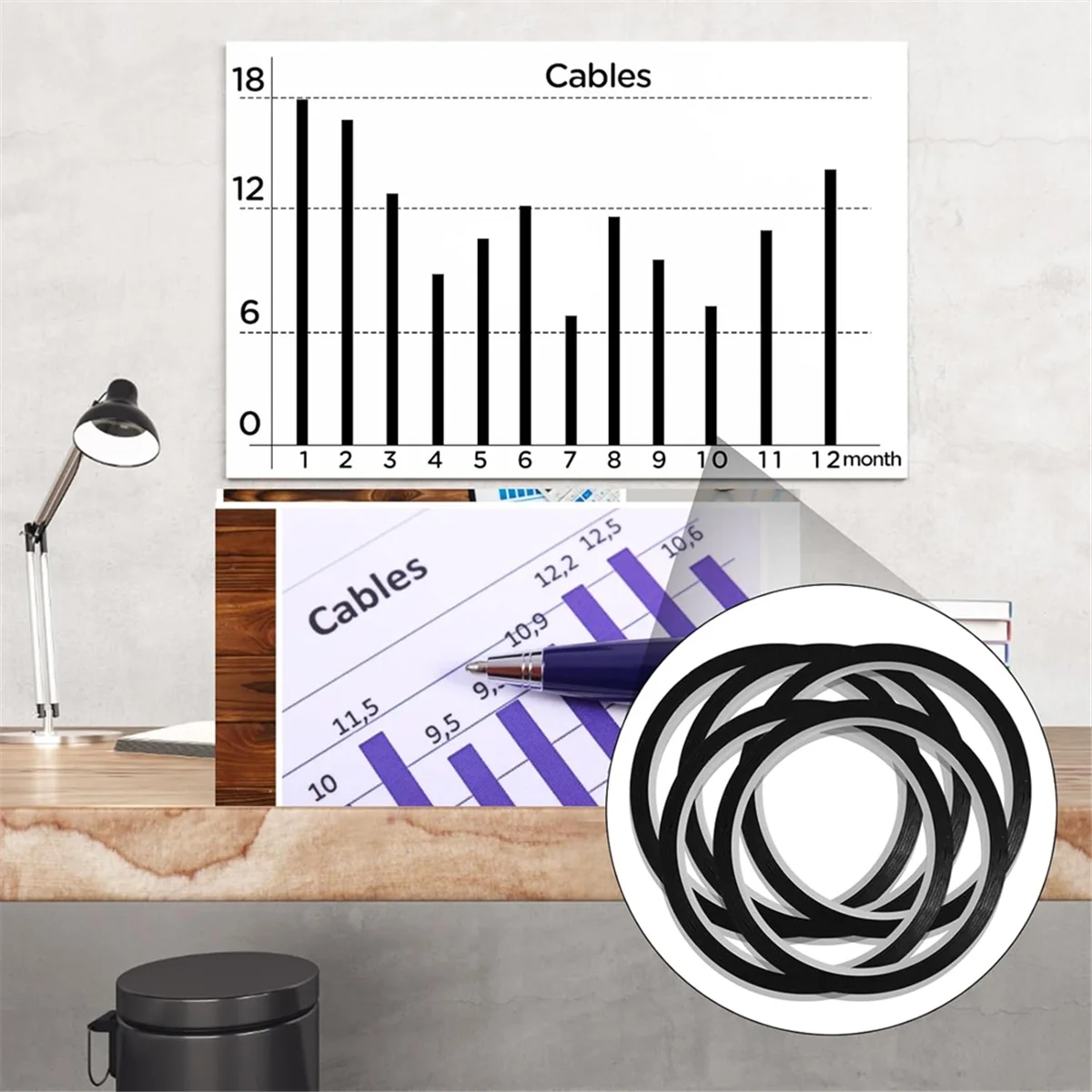 

SSR 6 Rolls 1/8 Whiteboard Tape - Thin Dry Erase Tape for Art, Charts & Whiteboards - Pinstripe Paper-Tape,108 Feet Per Roll