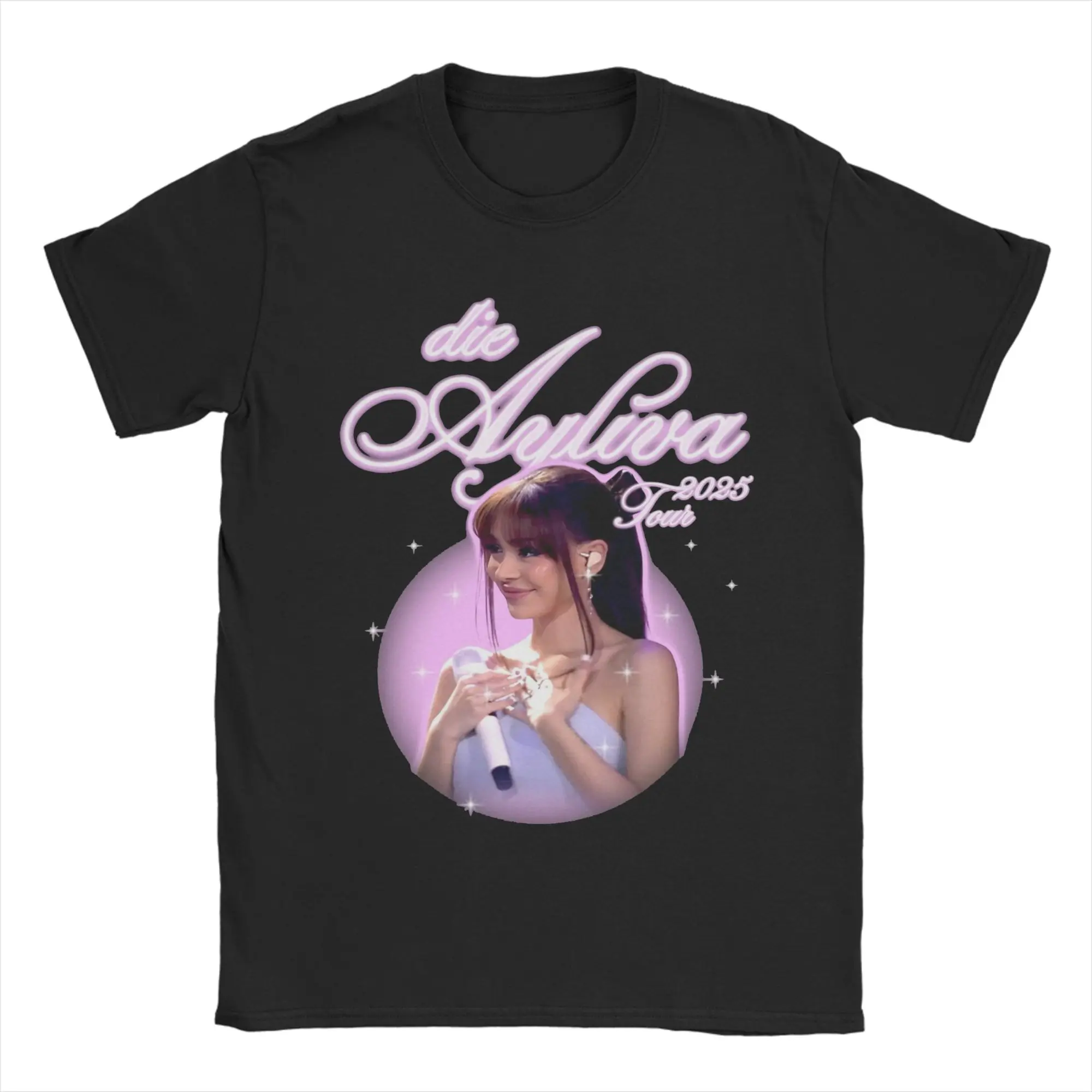 Rosa brilho ayliva camiseta masculina feminina vintage algodão camiseta gola redonda manga curta t camisa roupas tamanhos grandes