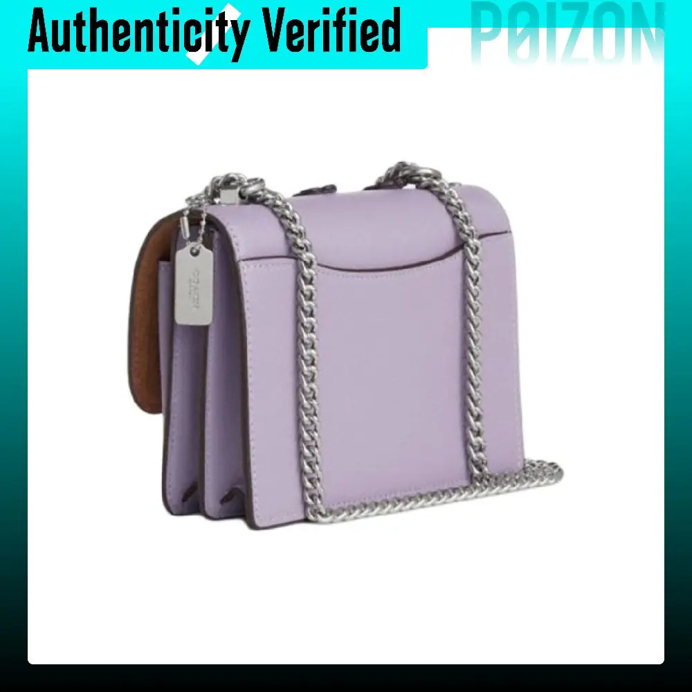 COACH Klare Cow Leather Shoulder Bag, Crossbody Bag Small Women's Lilac Purple CAK00-SVLL view 4