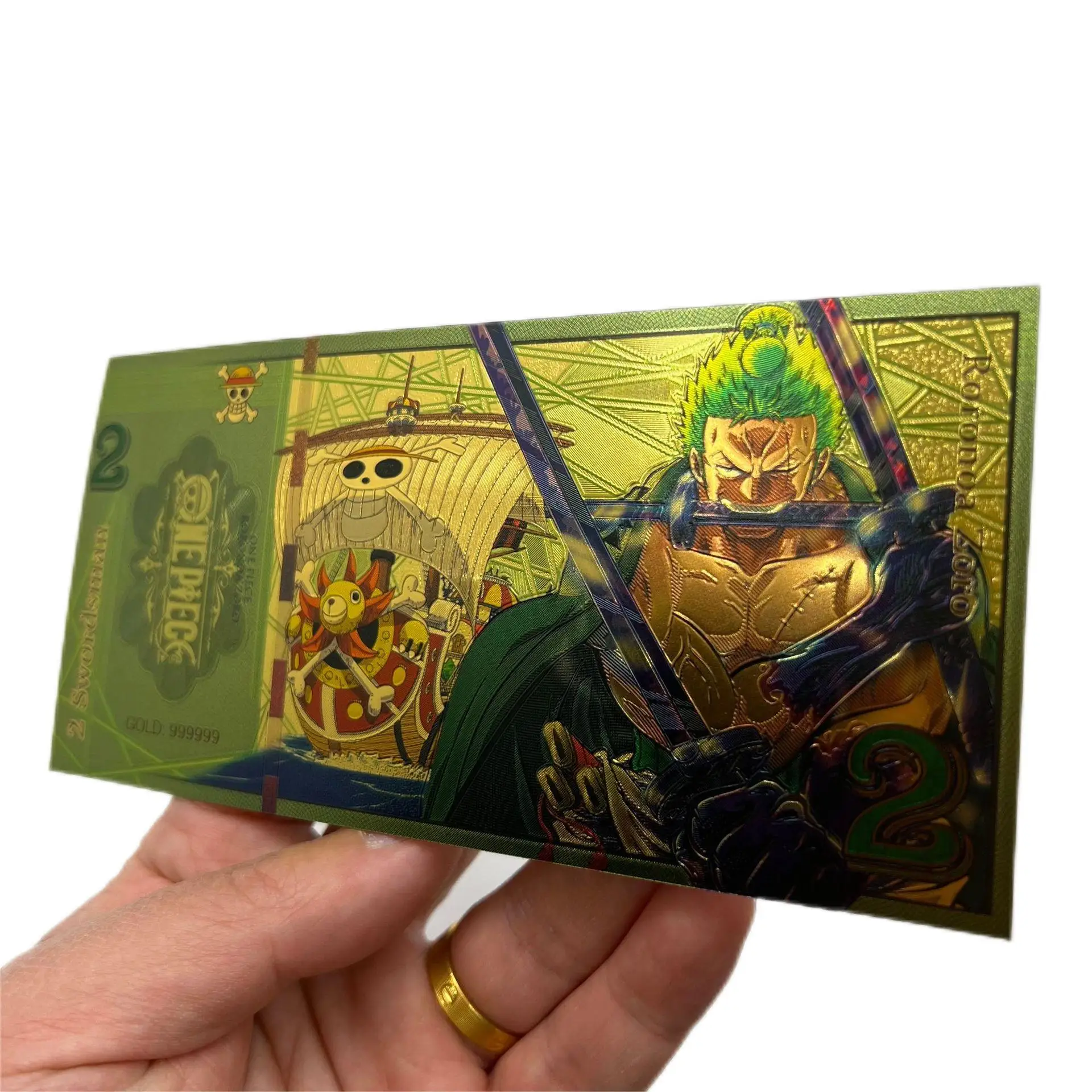 Anime One Piece Figure Colored Commemorative Coins  Collection Card The Fifth Sea Emperor Series 3D  Toys