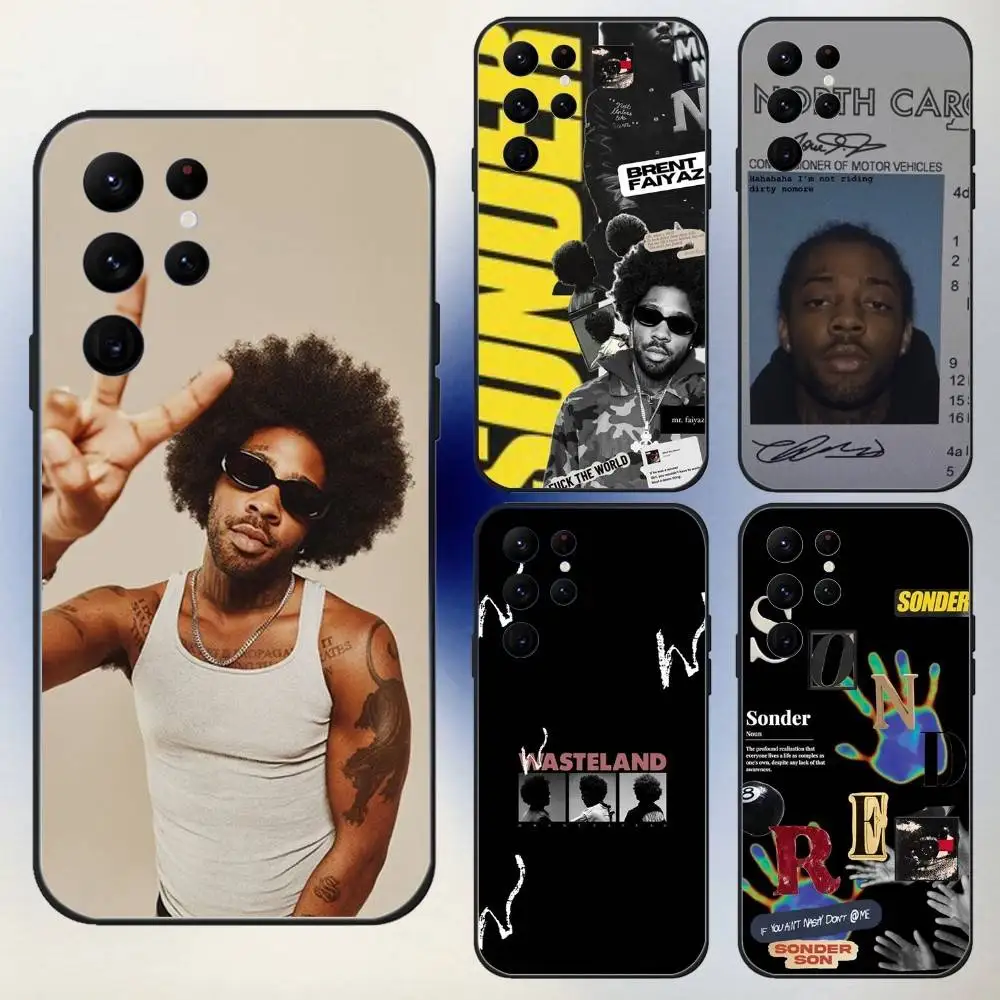 

B-BrentS Tony Soprano F-Faiyaz Phone Case For Samsung S25,24,23,30,21,10,9,Ultra,Plus,Lite,FE,5G Black Soft Case