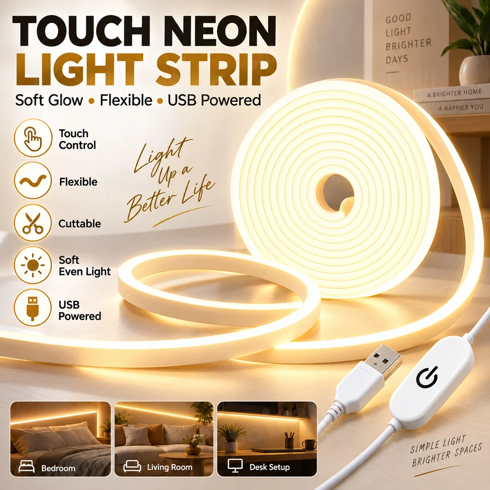 Desk Setup Led Strip - Bande lumineuse néon à commande tactile