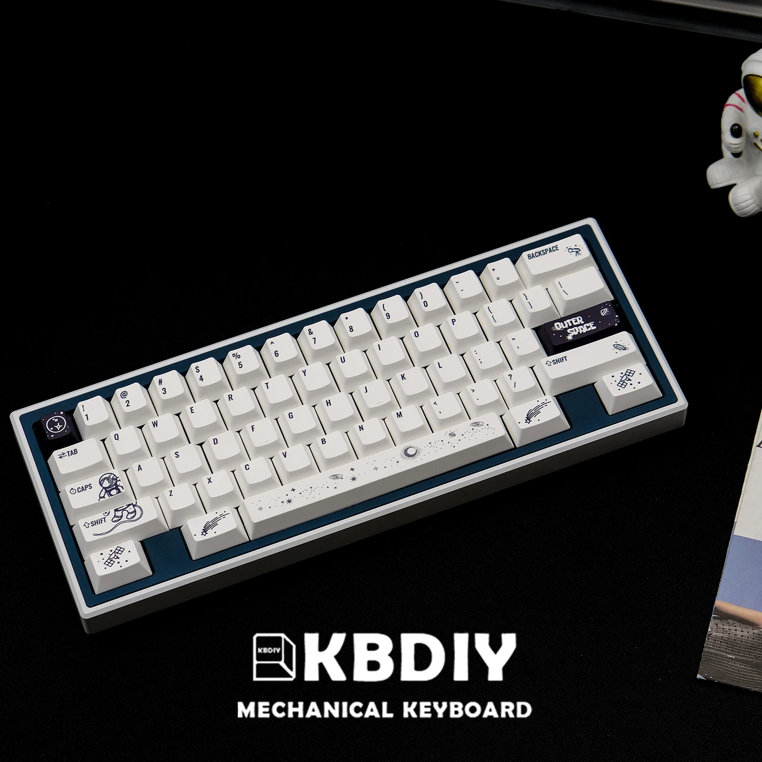 KBDiy motyw z motywem kosmosu japoński koreański ISO Cherry KOA profil PBT na klucz do zestaw czepków mechaniczna klawiatura do gier 143