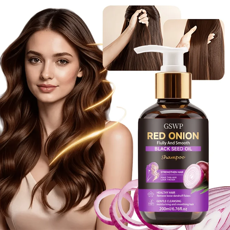 

GSWP Red Onion Shampoo. Rich lather, gentle cleansing. Leaves hair looking voluminous, soft and smooth. 200/400ml