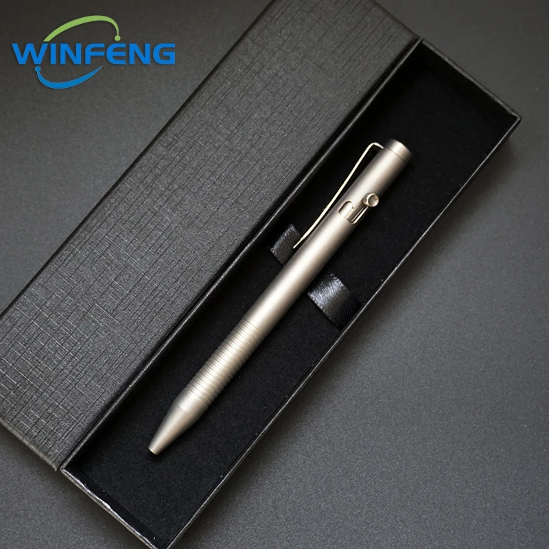 Bolt Action Titanium Ballpoint Pen Signature Pen Self Defense Tactical Pen Emergency Glass Breaker School Office Stationery - Image 3