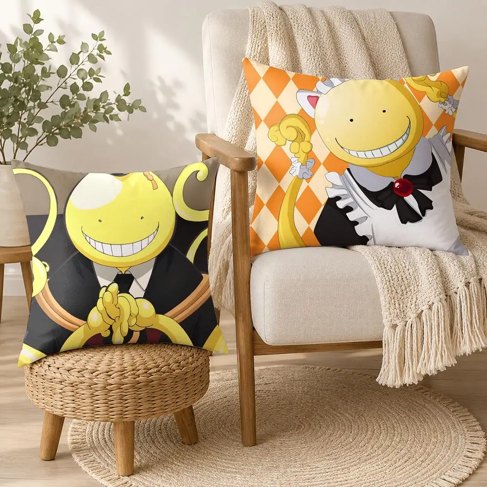 A-Assassination Classroom Cushion Cover Square Decorative Throw Pillow 40x40cm For Sofa Bedroom Living Room Home Decor