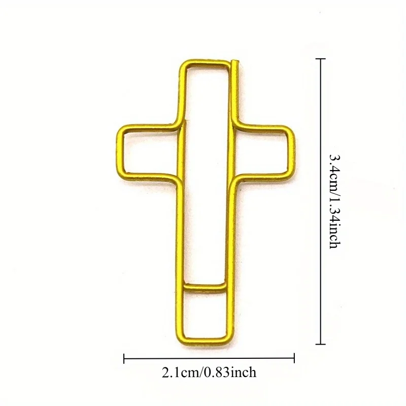 20/50pcs Cross Shaped Paper Clips Cute Decorative Paperclips Office School Home Document Organization Paper Fasteners Stationery